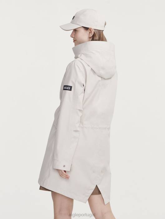 Aigle mulheres rabo de peixe gore-tex com capuz longo zibelina roupas D4DF449
