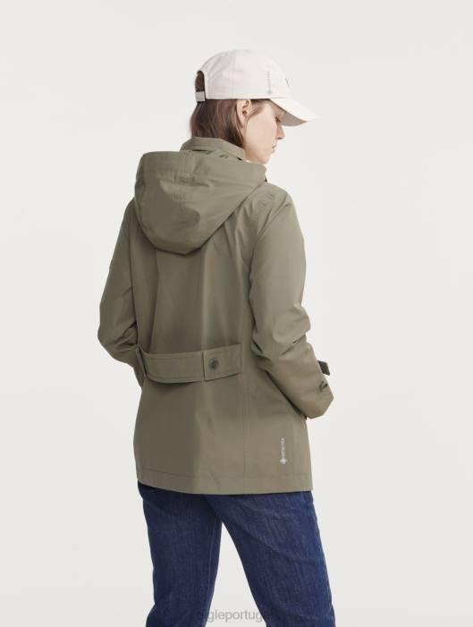 Aigle mulheres trench coat curto gore-tex inspi taillis eu roupas D4DF474