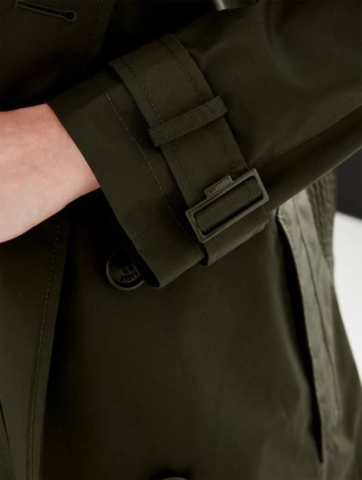 Aigle mulheres trench coat gore-tex curto com capuz destacável advogado roupas D4DF457