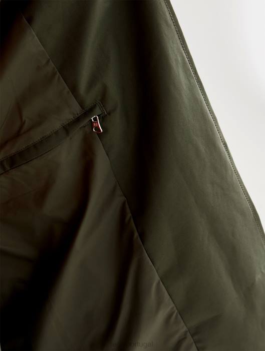 Aigle mulheres trench coat gore-tex curto com capuz destacável advogado roupas D4DF457