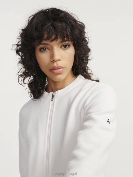 Aigle mulheres gola redonda com zíper leite roupas D4DF591