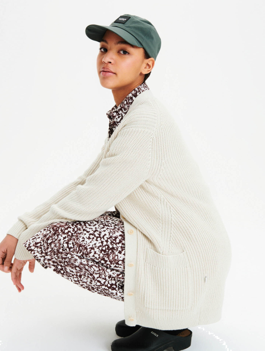 Aigle mulheres cardigã de algodão orgânico biscoito roupas D4DF622