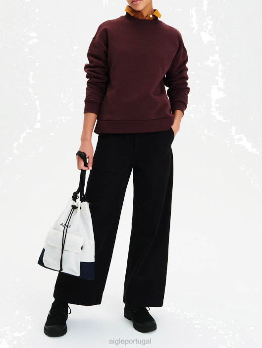 Aigle mulheres moletom com gola redonda com design ecológico doce de açúcar roupas D4DF662