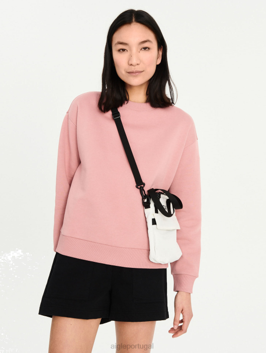 Aigle mulheres moletom com gola redonda com design ecológico pau-rosa escuro roupas D4DF672
