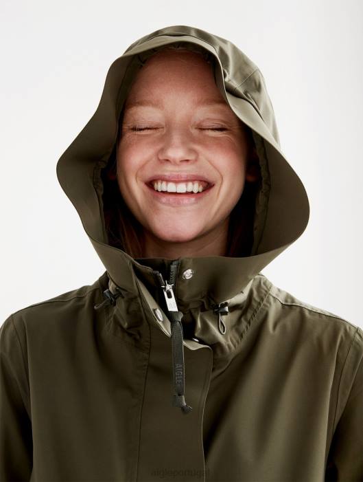 Aigle mulheres parka longa mtd discutir roupas D4DF441
