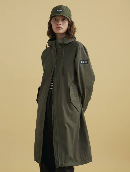 Aigle mulheres parka mtd com capuz longo advogado roupas D4DF475
