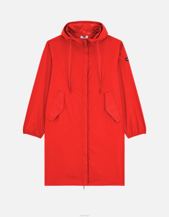 Aigle mulheres parka mtd com capuz longo papoula roupas D4DF502