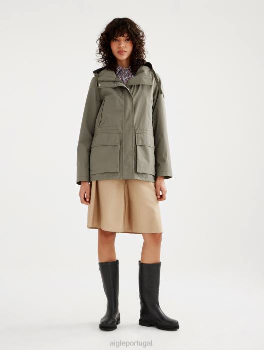 Aigle mulheres parka mtd de comprimento médio taillis roupas D4DF497