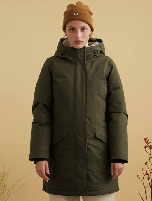 Aigle mulheres parka muito quente e gore-tex caqui roupas D4DF713