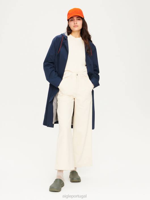 Aigle mulheres parka muito quente e gore-tex império azul roupas D4DF688