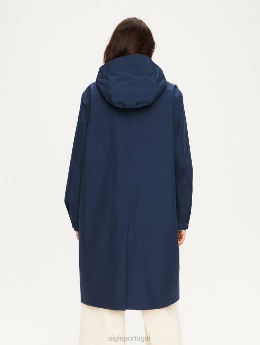 Aigle mulheres parka muito quente e gore-tex império azul roupas D4DF688
