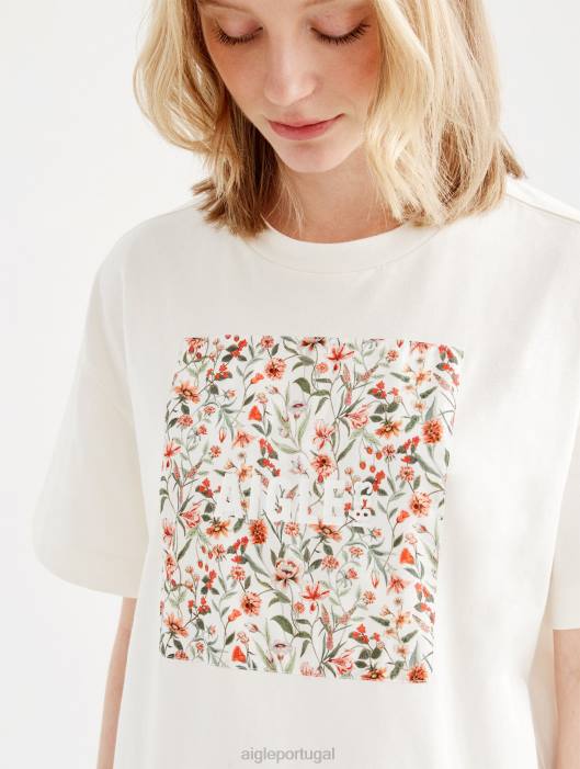 Aigle mulheres camiseta liberdade e estampa manga curta leite roupas D4DF514