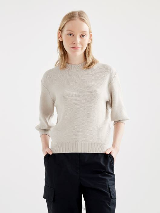 Aigle mulheres suéter de manga curta com malha decorativa zibelina roupas D4DF458