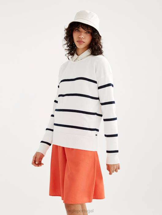 Aigle mulheres suéter de marinheiro fabricado na França lait st roupas D4DF537
