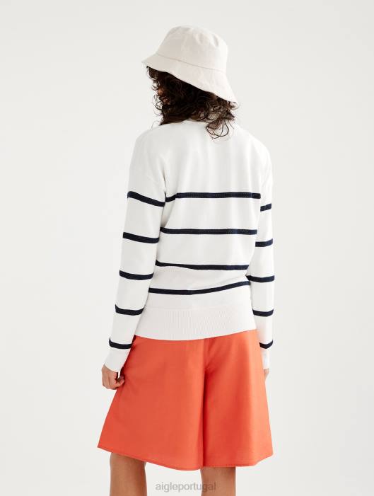 Aigle mulheres suéter de marinheiro fabricado na França lait st roupas D4DF537