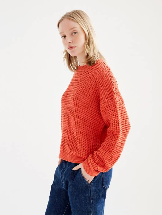 Aigle mulheres suéter decorativo de malha de manga comprida Harissa roupas D4DF529