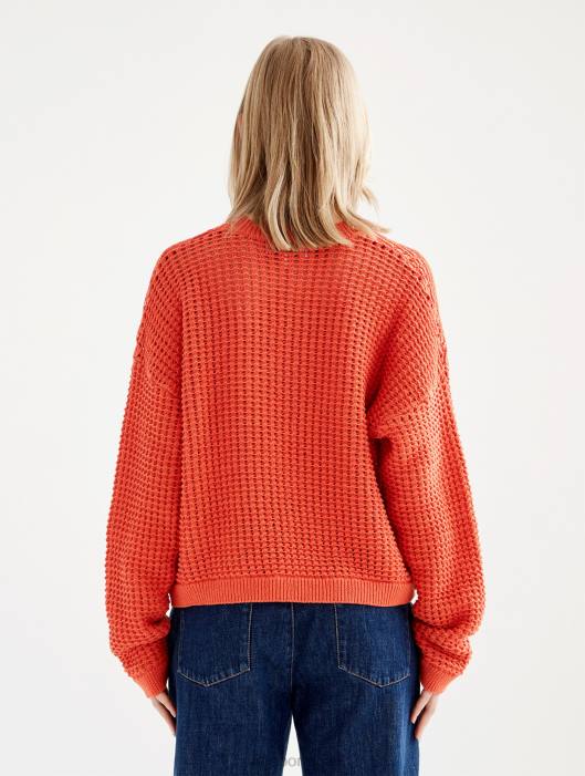 Aigle mulheres suéter decorativo de malha de manga comprida Harissa roupas D4DF529