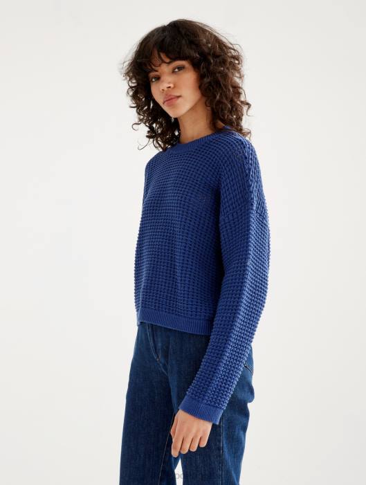 Aigle mulheres suéter decorativo de malha de manga comprida encrebleu roupas D4DF541