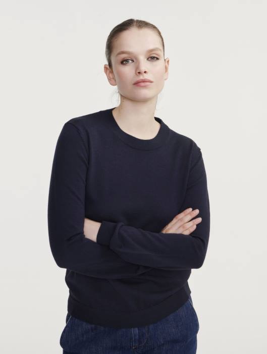 Aigle mulheres suéter gola redonda em lã merino Império roupas D4DF593