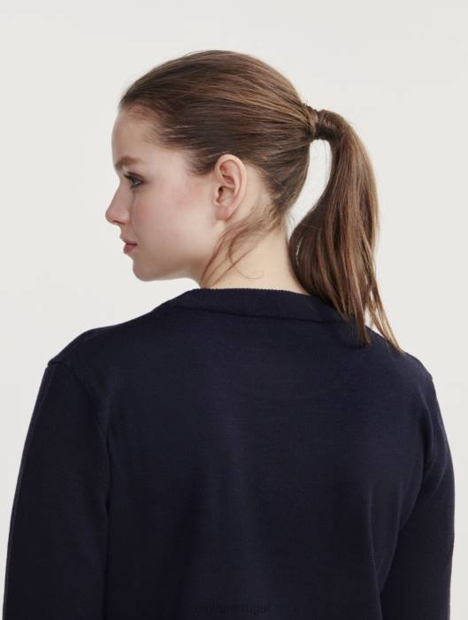 Aigle mulheres suéter gola redonda em lã merino Império roupas D4DF593