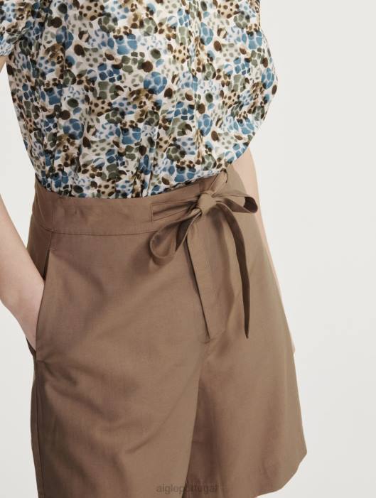 Aigle mulheres leve curto capuccino roupas D4DF455