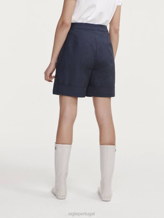 Aigle mulheres shorts com punhos largos Império roupas D4DF480