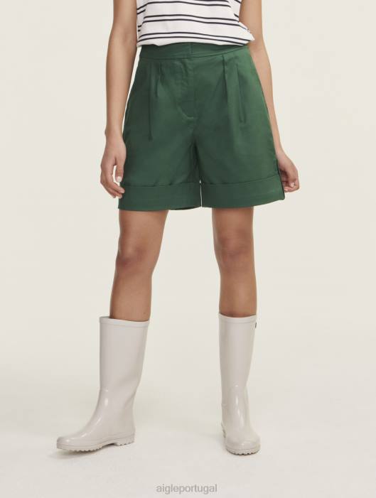 Aigle mulheres shorts com punhos largos botânico roupas D4DF448