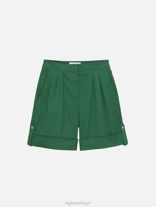 Aigle mulheres shorts com punhos largos botânico roupas D4DF448