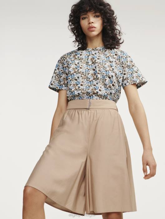 Aigle mulheres saia culote folgada vime roupas D4DF531