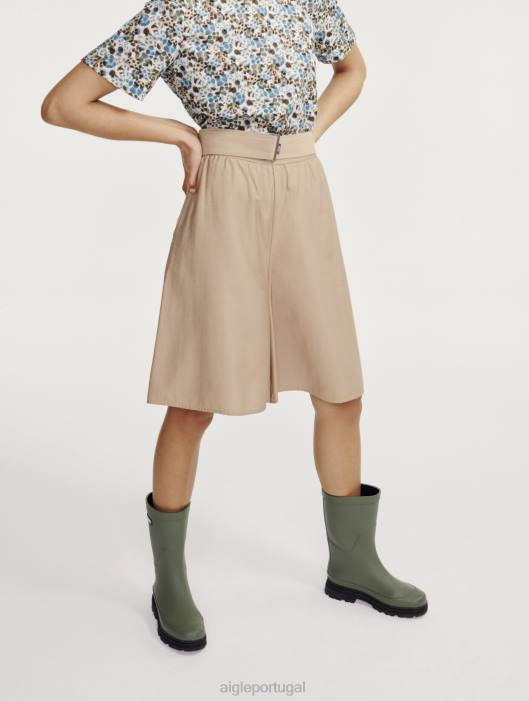 Aigle mulheres saia culote folgada vime roupas D4DF531