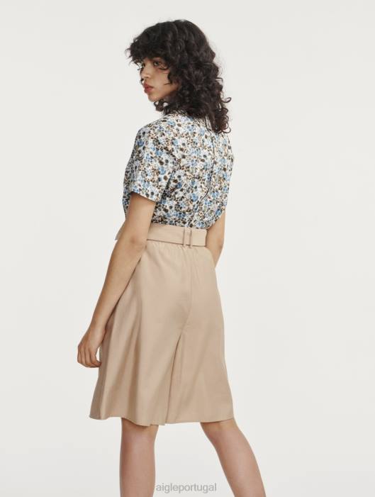 Aigle mulheres saia culote folgada vime roupas D4DF531