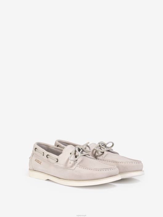 Aigle mulheres mocassim clássico em couro nobuck biscoito sapato D4DF628