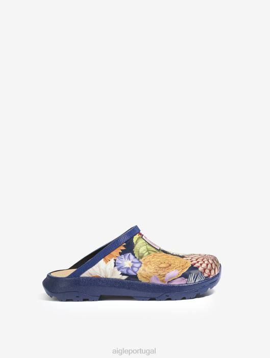 Aigle mulheres versão impressa do tamanco autêntico kew multibloom sapato D4DF611