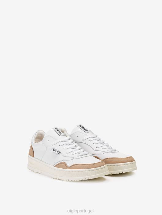 Aigle mulheres o tênis de couro sustentável rosa enevoada sapato D4DF557