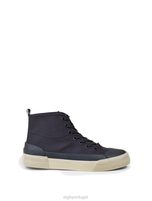 Aigle mulheres o tênis ecológico de lona e borracha marinho sapato D4DF580