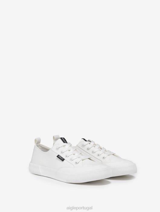 Aigle mulheres tênis de lona branco sapato D4DF700