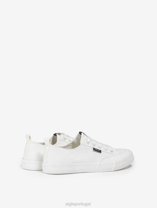 Aigle mulheres tênis de lona branco sapato D4DF700