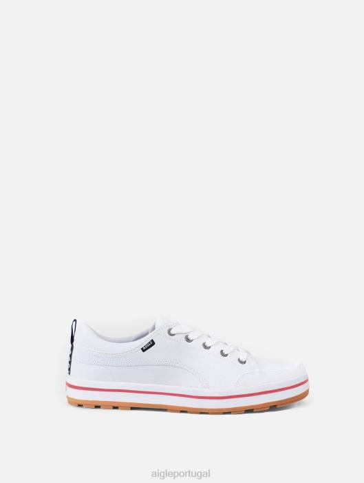 Aigle mulheres tênis de lona leve branco sapato D4DF712